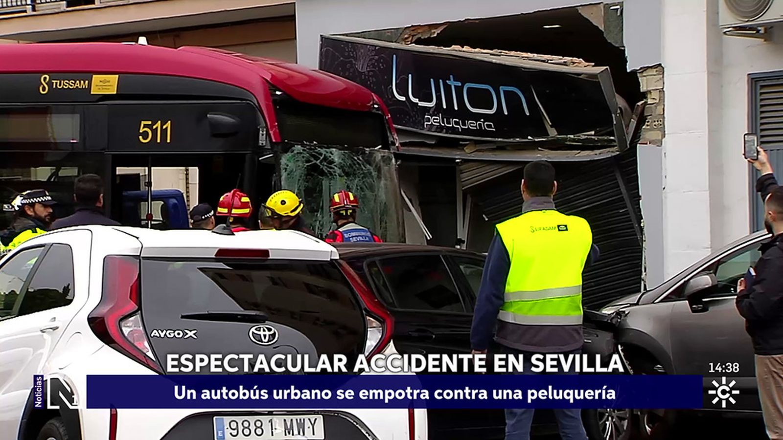 Accidente de autobús en Sevilla