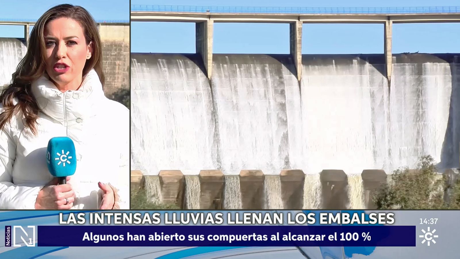 Las intensas lluvias llenan los embalses andaluces