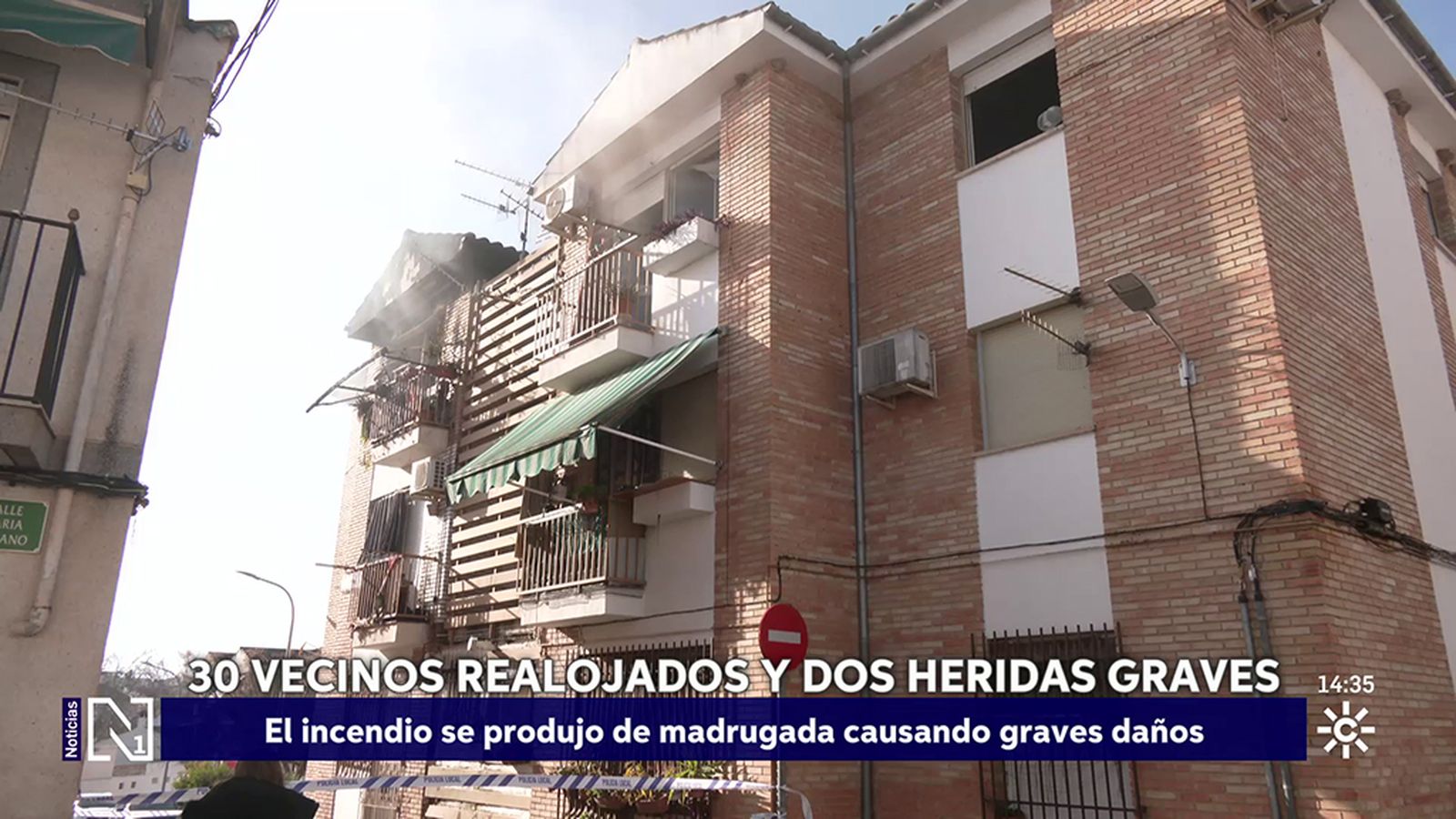 Dos mujeres heridas en un incendio en Cabra