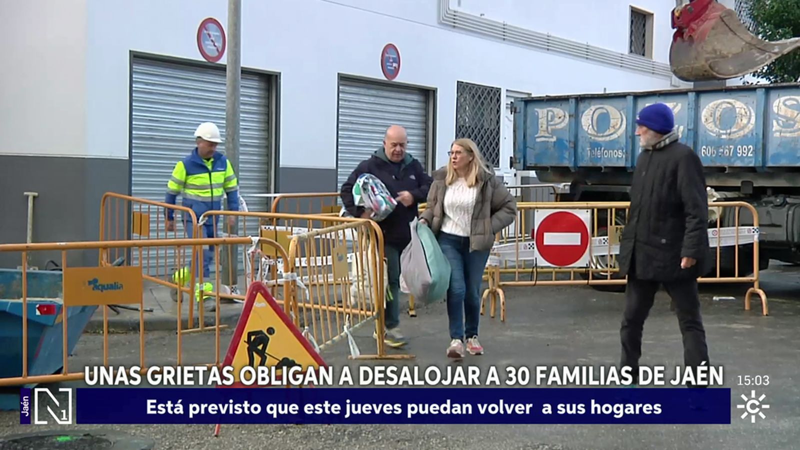 Desalojadas 30 familias de Jaén por las grietas aparecidas en dos edificios colindantes