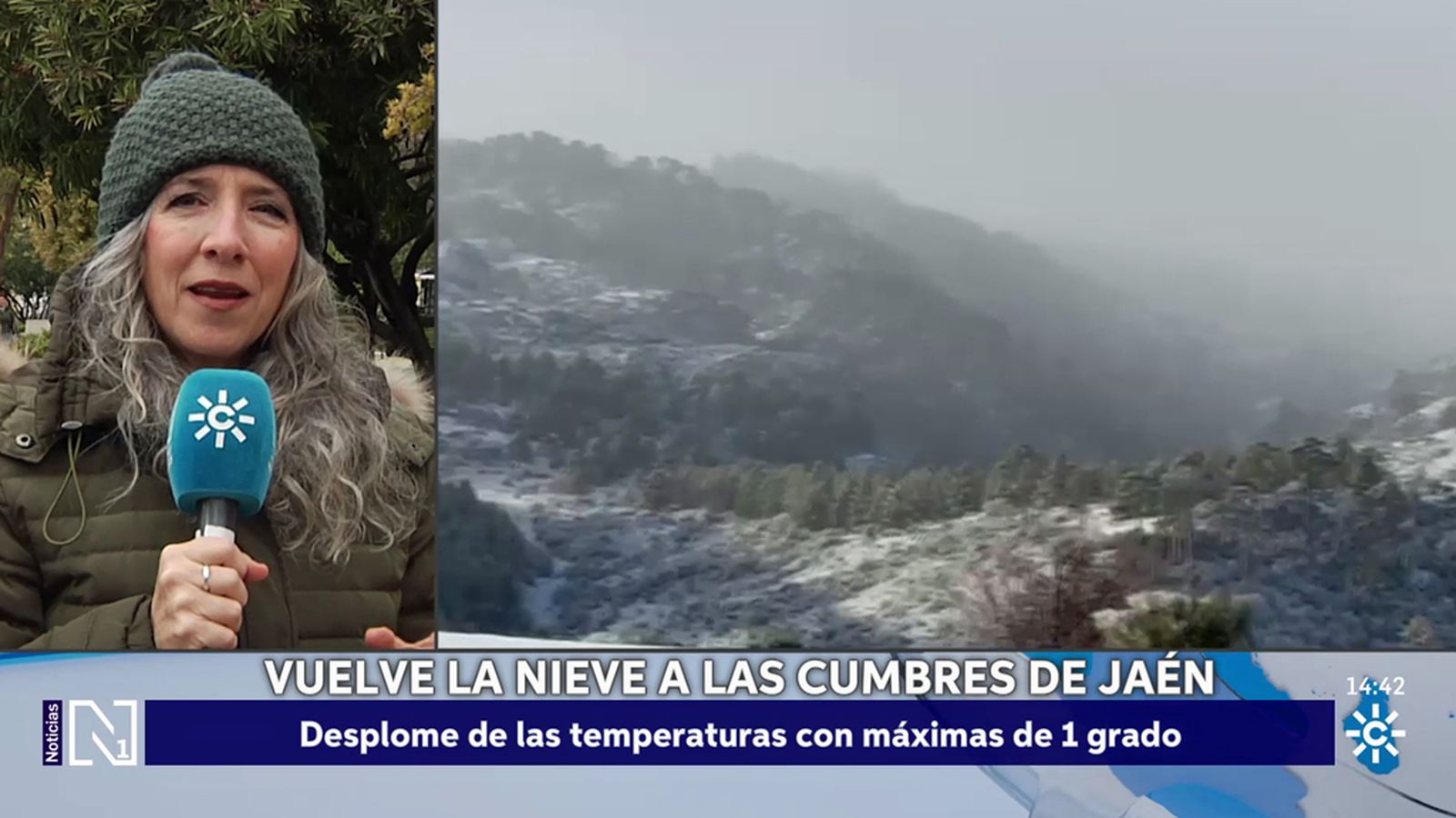 Vuelve la nieve a las sierras de Jaén