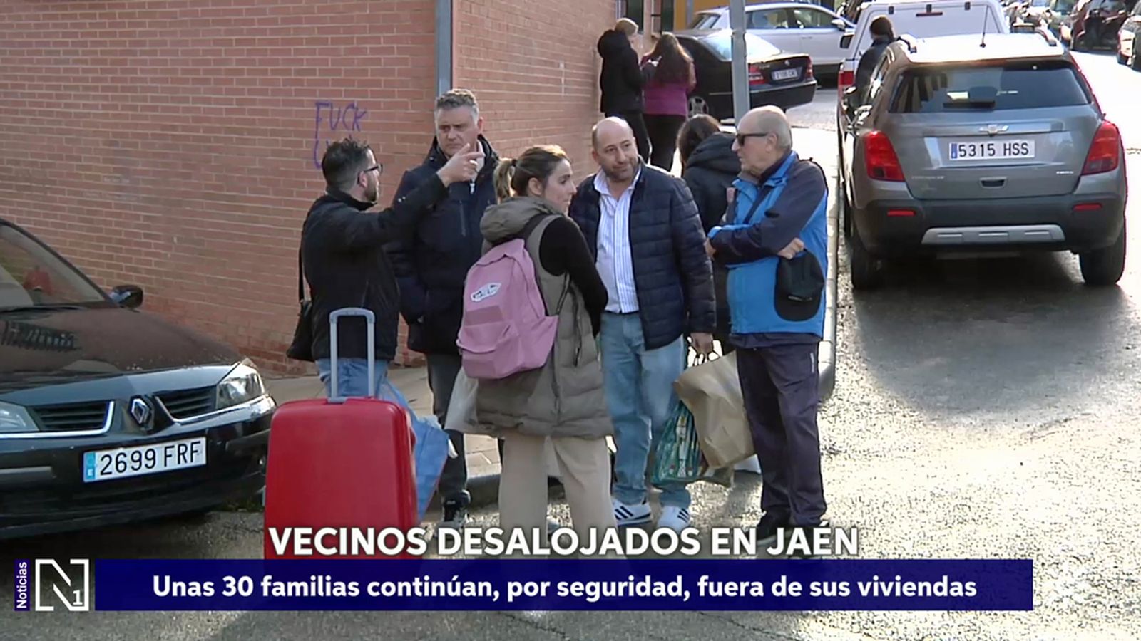 Los vecinos de Jaén desalojados seguirán fuera de sus casas por seguridad