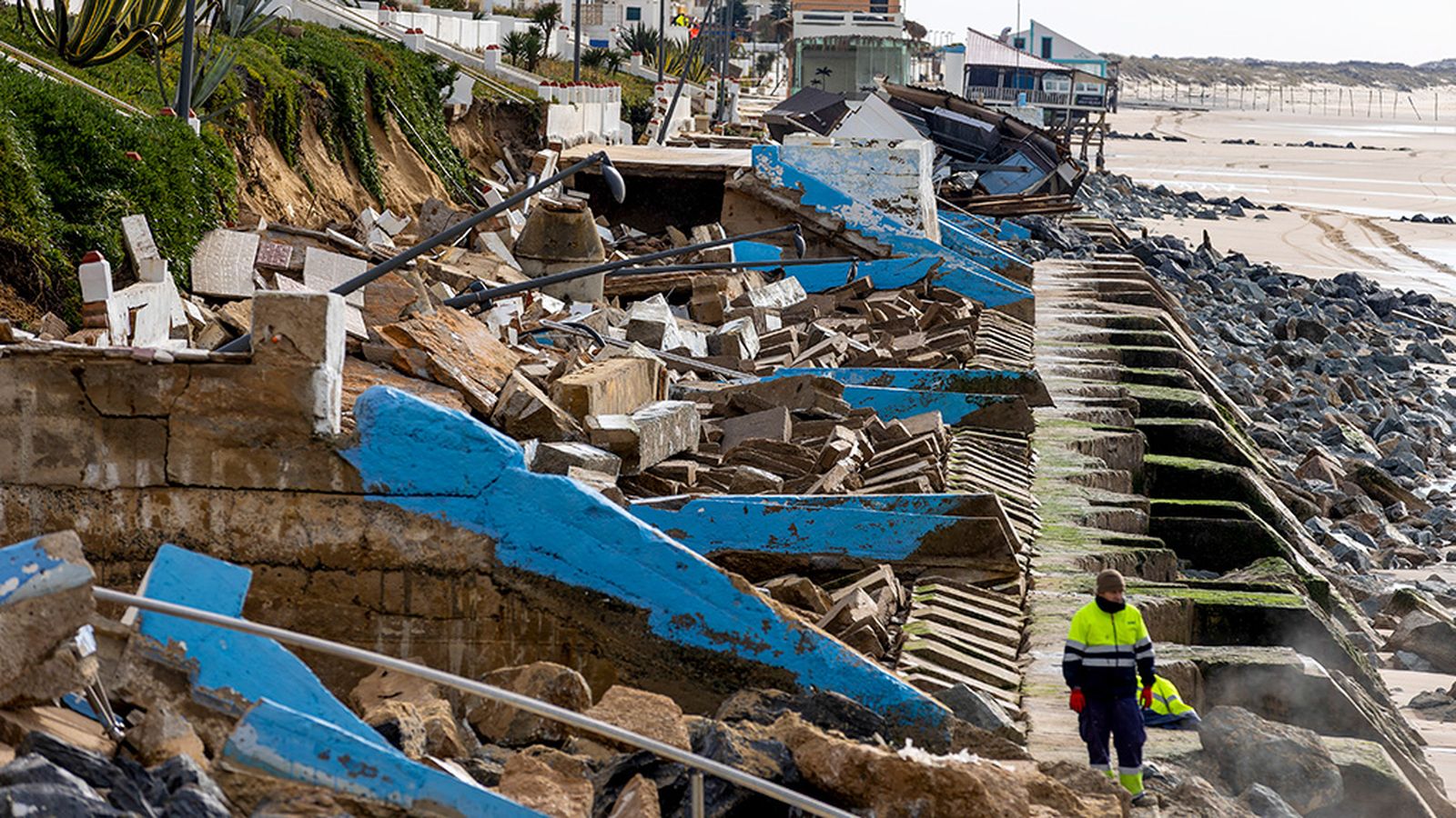 Destrozos en Matalascañas