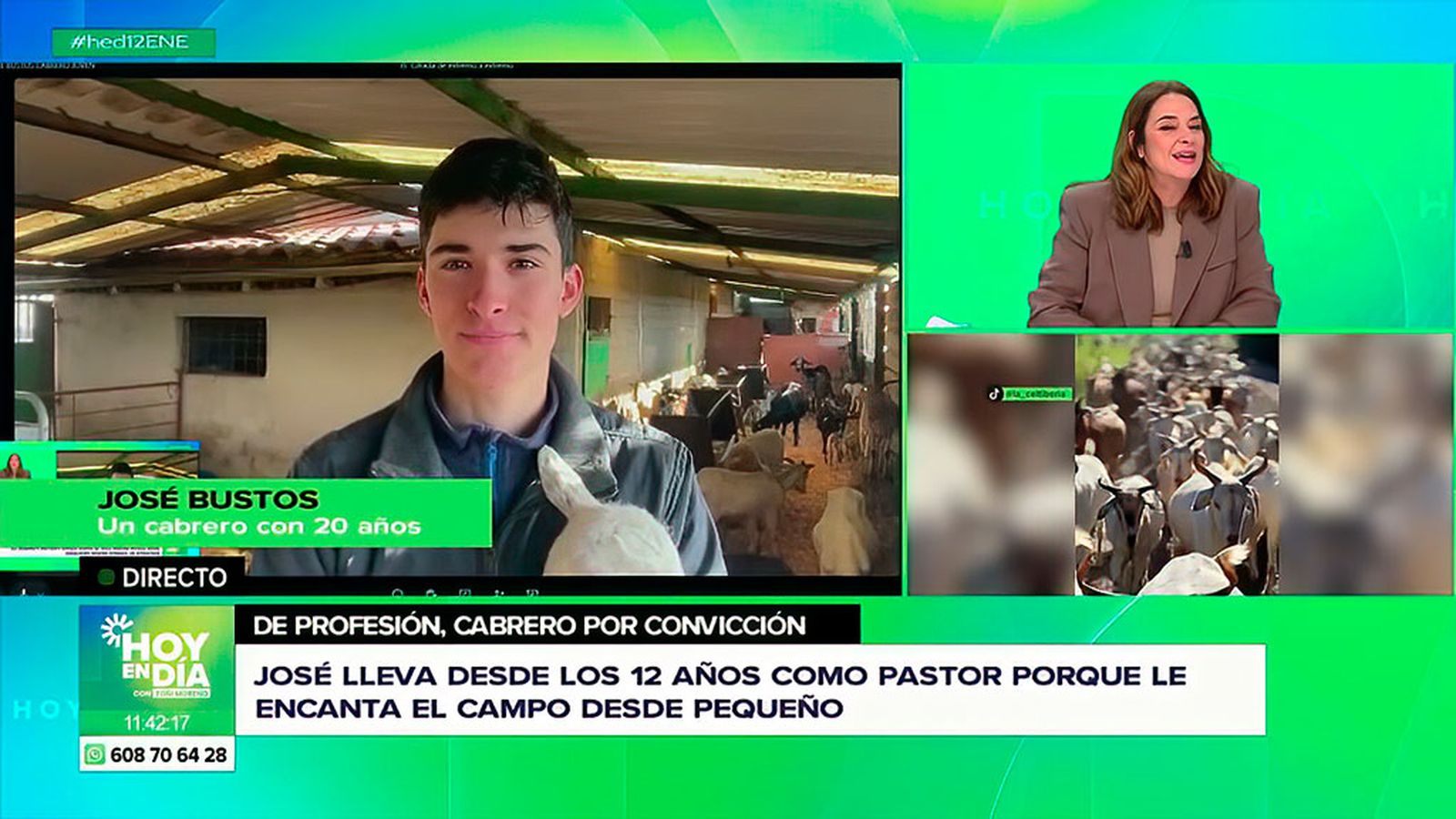 José, el cabrero de 20 años que intenta recuperar una raza en peligro de extinción
