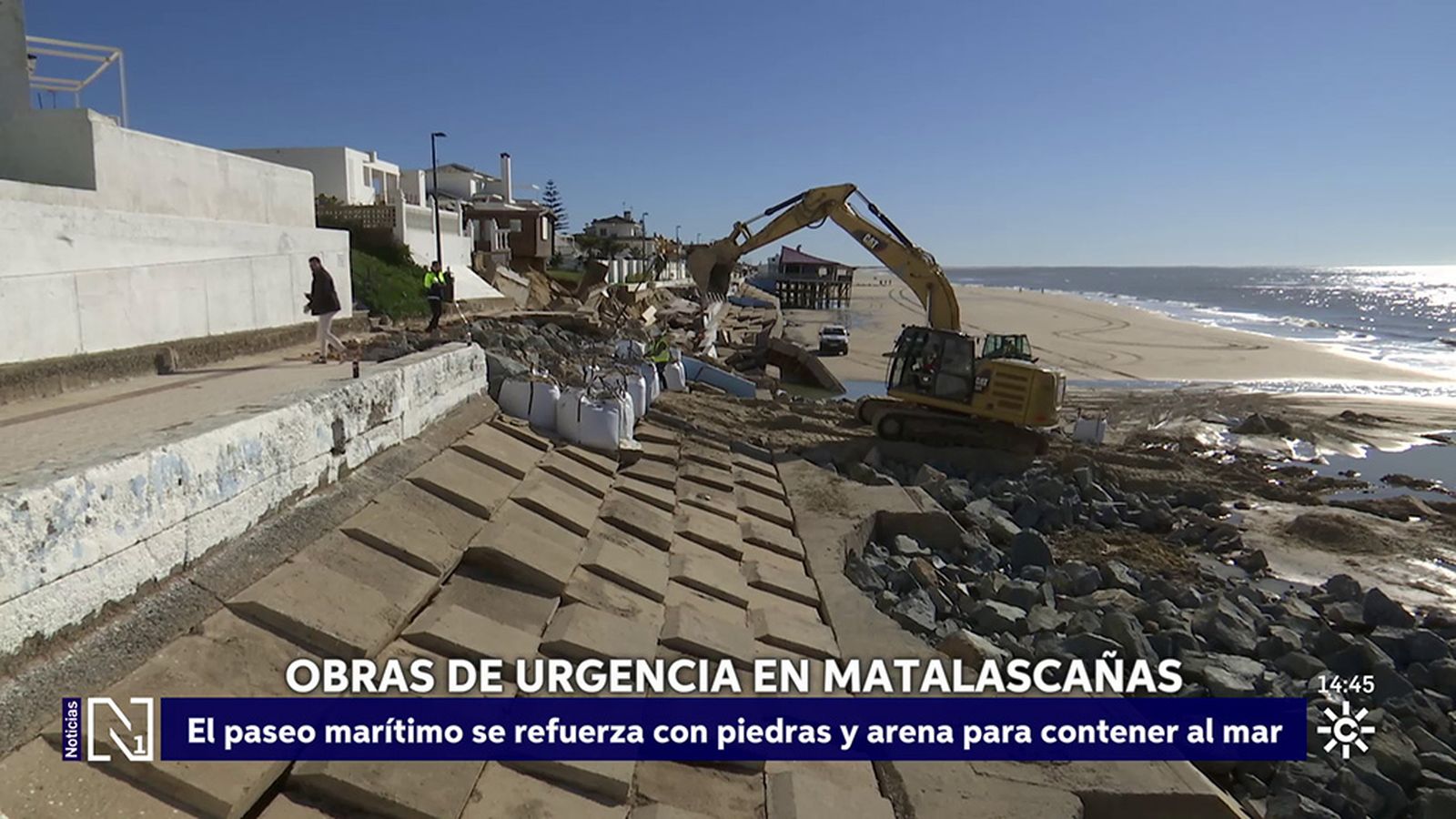 Obras de emergencia en Matalascañas