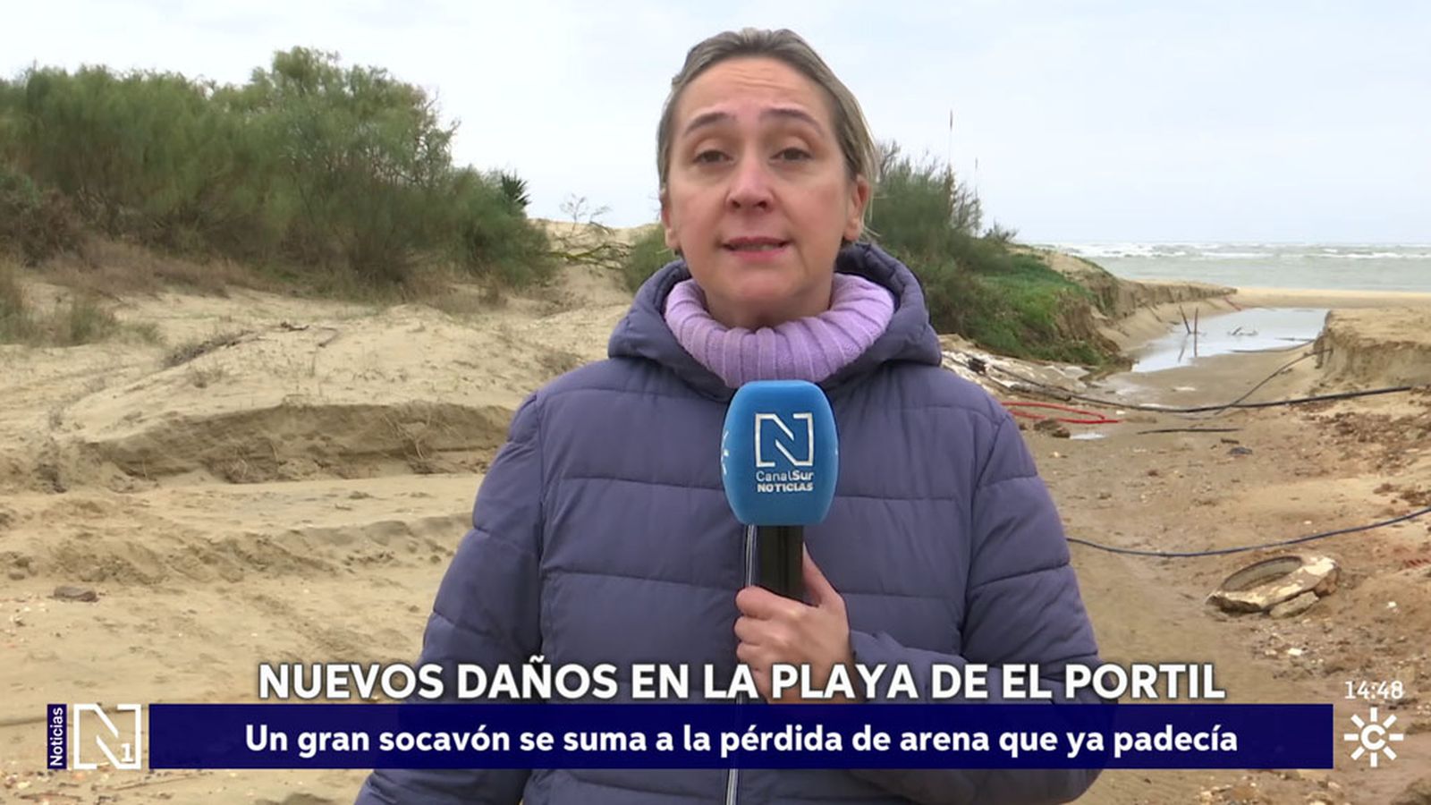 Nuevos daños en la playa de El Portil